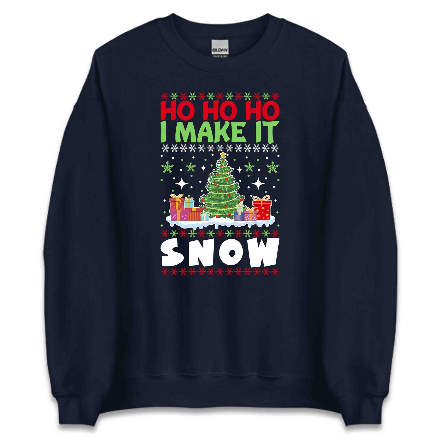 Ho Ho Ho I Make The Snow Christmas Tree Festive Xmas | PRODUCT CODE: HOMKEHSNWCR