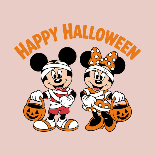 Happy Halloween Mummy Duo T-Shirt, Mickey & Minnie Sweatshirt, Disney Trick-or-Treat Hoodie | PRODUCT CODE: HORQWVDUM