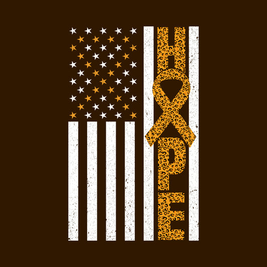 Hope COPD Awareness USA Flag Lung Health Support | PRODUCT CODE: HPAMRCNFLG