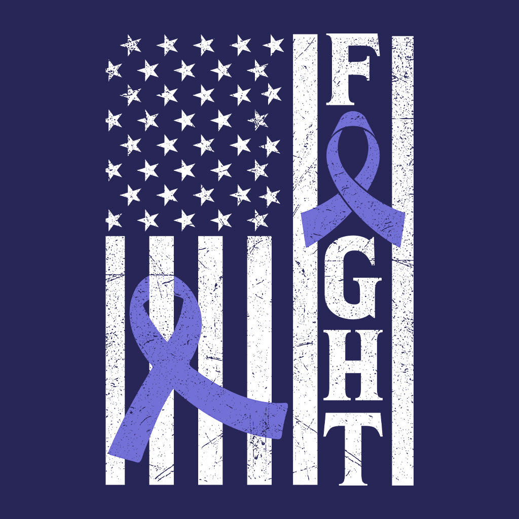 Pulmonary Hypertension Awareness USA Flag Purple Ribbon | PRODUCT CODE: HPTRAWRNSUL