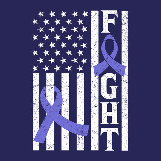 Pulmonary Hypertension Awareness USA Flag Purple Ribbon | PRODUCT CODE: HPTRAWRNSUL