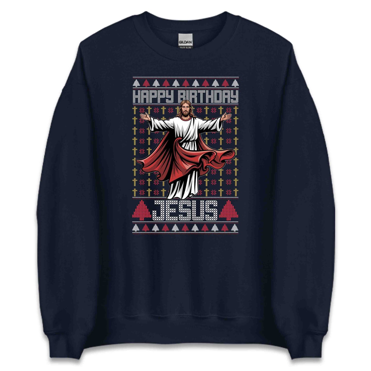 Happy Birthday Jesus Christian Christmas Ugly Xmas | PRODUCT CODE: HPYBRTHJSUCN