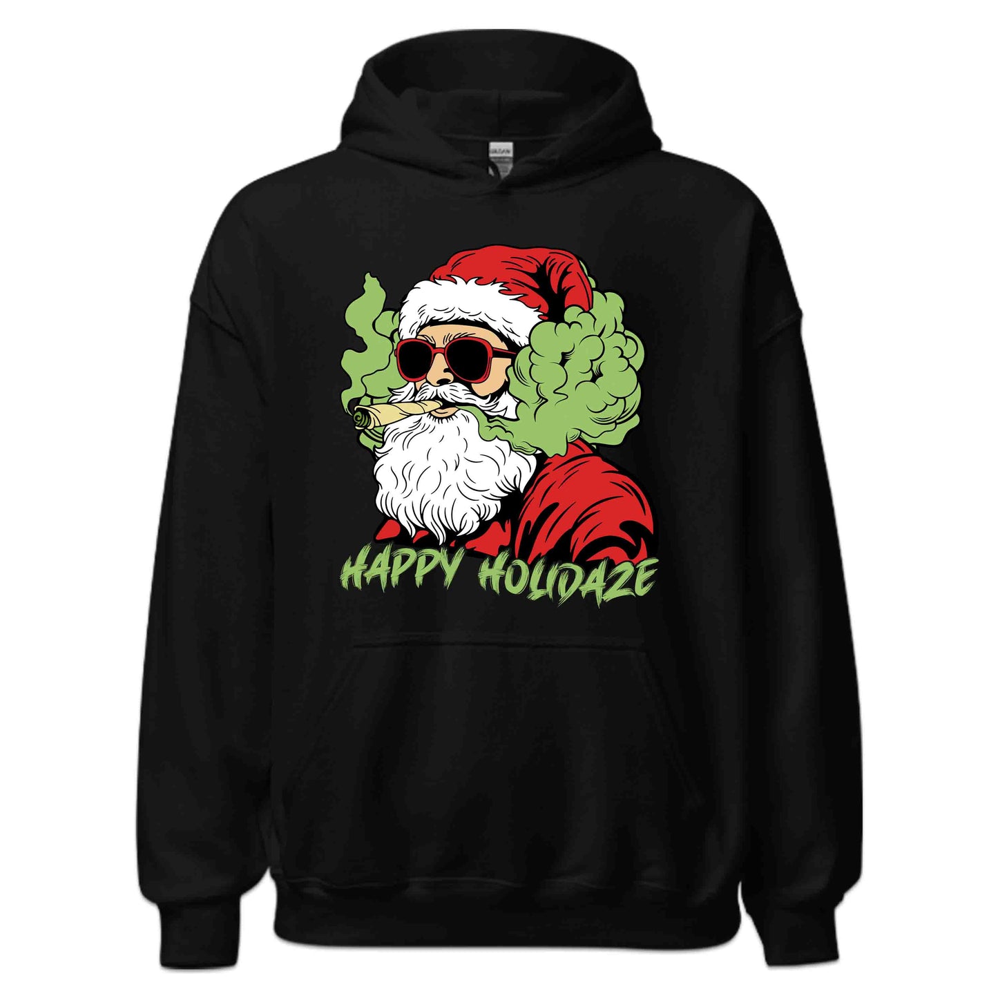 Happy Holidaze Santa Stoner Christmas Santa Smoking Weed Xmas Cannabis | PRODUCT CODE: HPYLDZRUNWED
