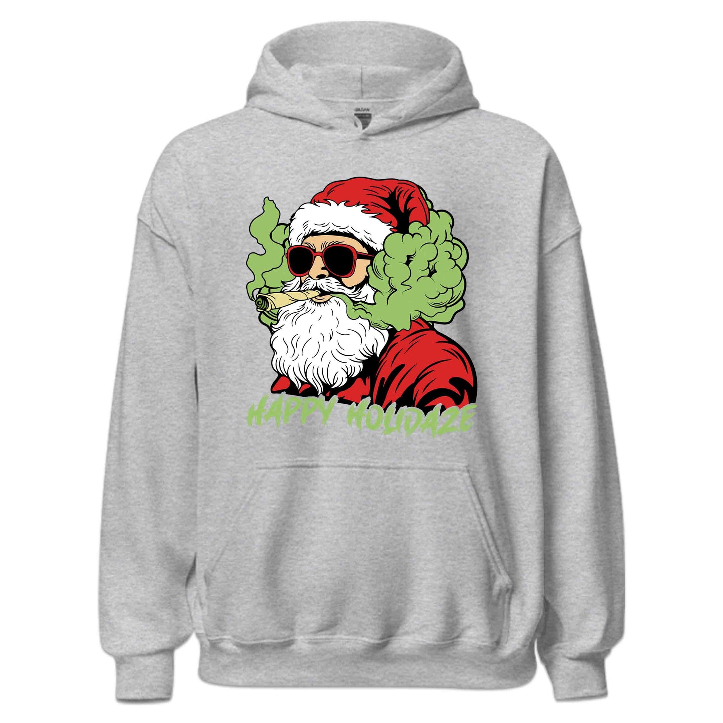 Happy Holidaze Santa Stoner Christmas Santa Smoking Weed Xmas Cannabis | PRODUCT CODE: HPYLDZRUNWED
