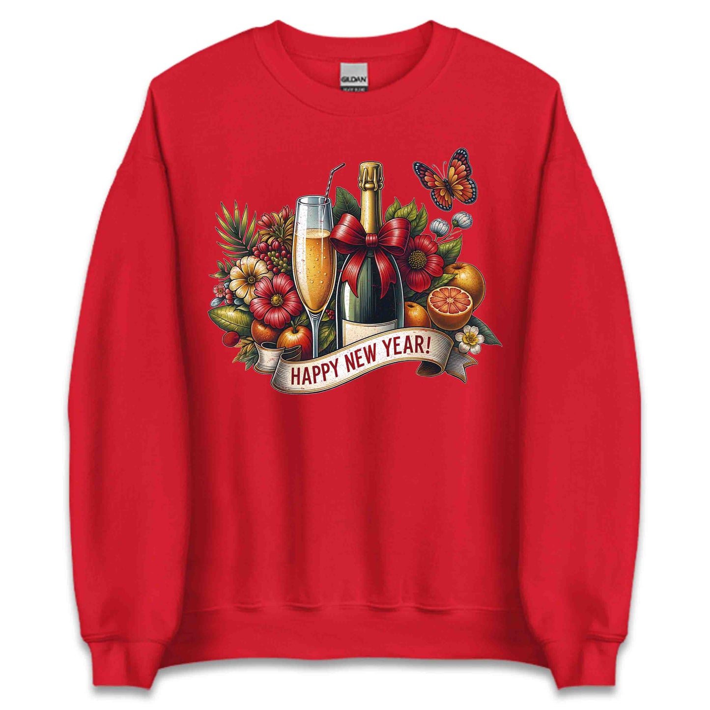 Happy New Year Champagne Butterfly Elegant NYE Celebration | PRODUCT CODE: HPYNCHMPNGBT
