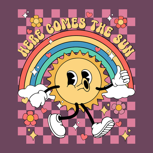 Groovy Sunshine Here Comes The Sun Travel Beach Vacation Groovy Sunshine | PRODUCT CODE: HRCMSTHUN
