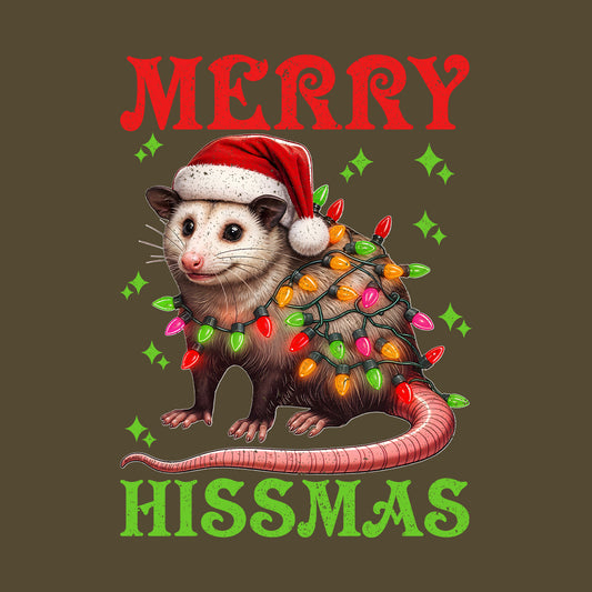 Merry Hissmas Opossum Christmas Possum Xmas Animal | PRODUCT CODE: HSMAOPNMLVER