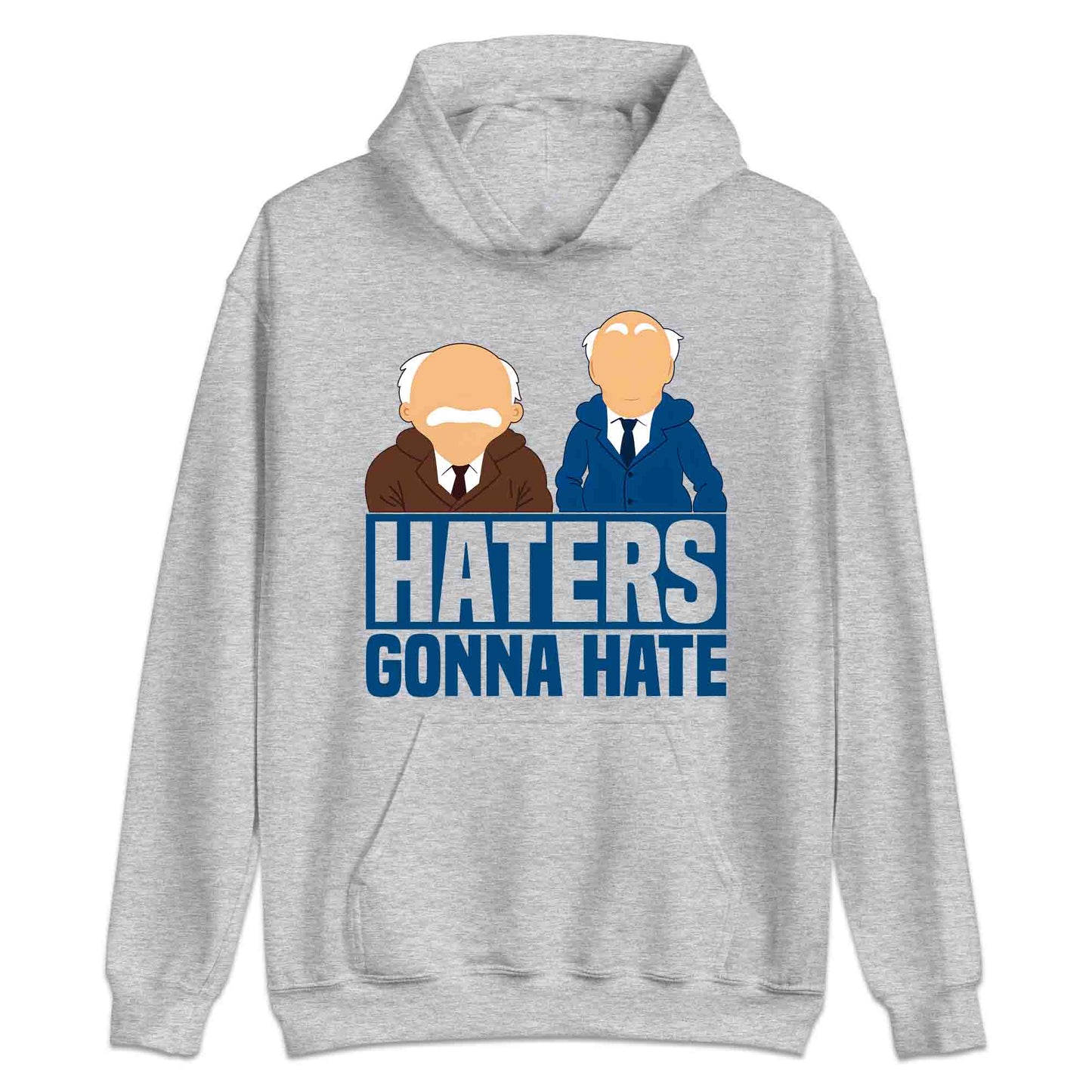 Haters Gonna Hate Muppets T-Shirt, Jumper & Hoodie – Grumpy Old Men Theater Critics Meme for Sarcastic TV Fans & Movie Buffs | PRODUCT CODE: HTERWMNBK
