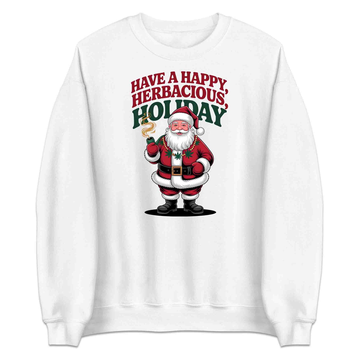 Have a Happy Herbaceous Holiday T-Shirt, Stoner Christmas Sweatshirt, Cannabis Xmas Hoodie | PRODUCT CODE: HVBSADJIDX