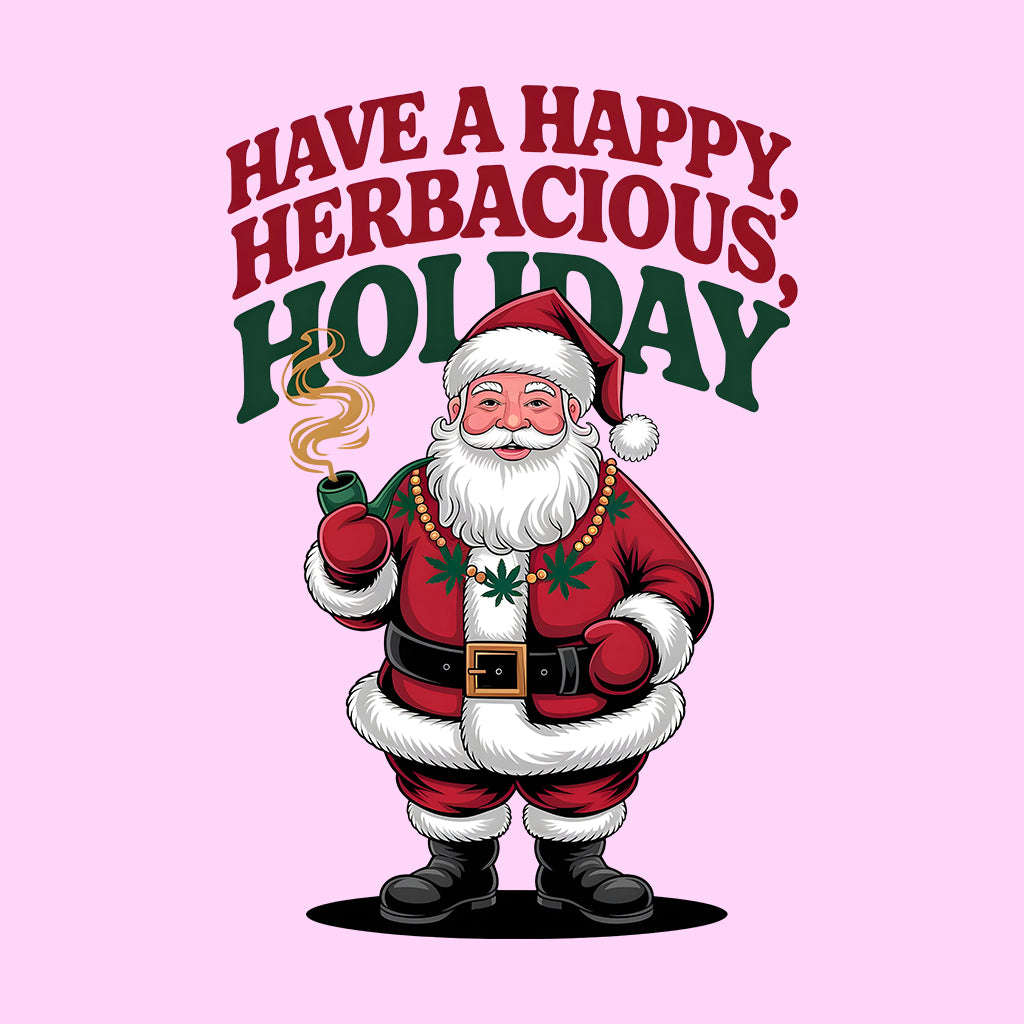 Have a Happy Herbaceous Holiday T-Shirt, Stoner Christmas Sweatshirt, Cannabis Xmas Hoodie | PRODUCT CODE: HVBSADJIDX