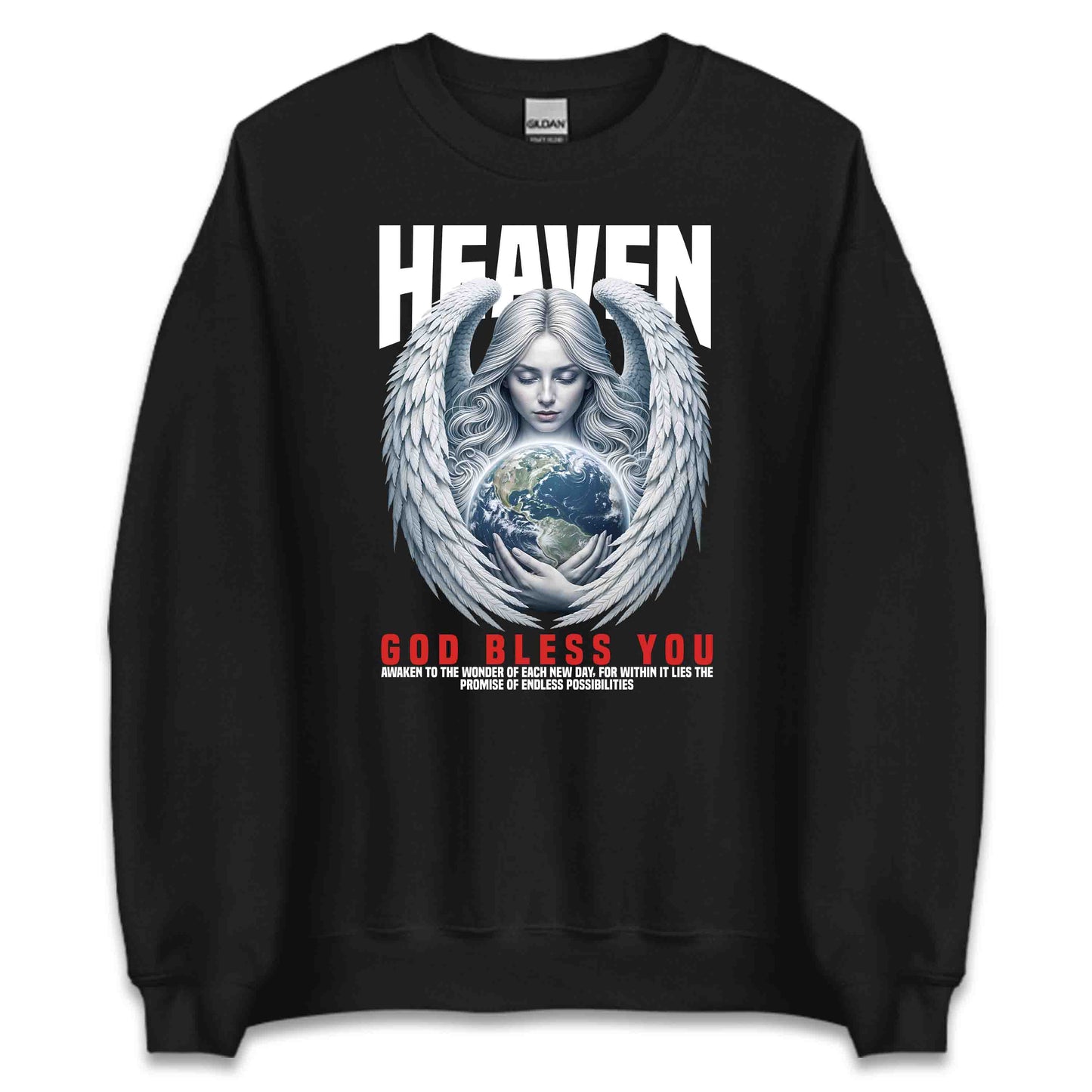 Heavenly Guardian Angel Holding Earth Uplifting Christian | PRODUCT CODE: HVNLYGURDNAO