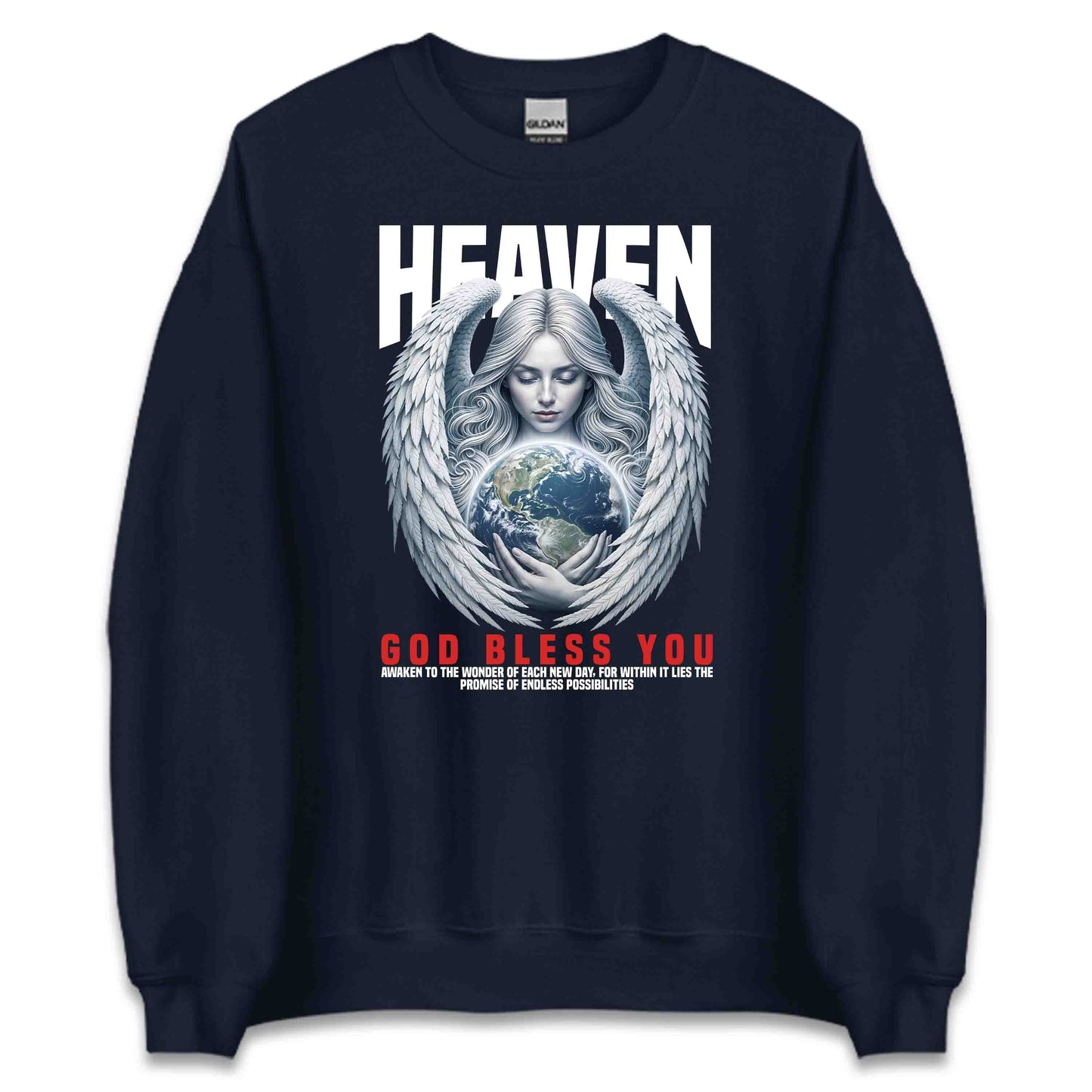 Heavenly Guardian Angel Holding Earth Uplifting Christian | PRODUCT CODE: HVNLYGURDNAO