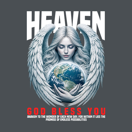 Heavenly Guardian Angel Holding Earth Uplifting Christian | PRODUCT CODE: HVNLYGURDNAO