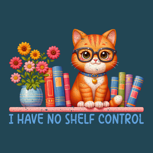 I Have No Shelf Control Cat and Books | PRODUCT CODE: HVNSHLFCN