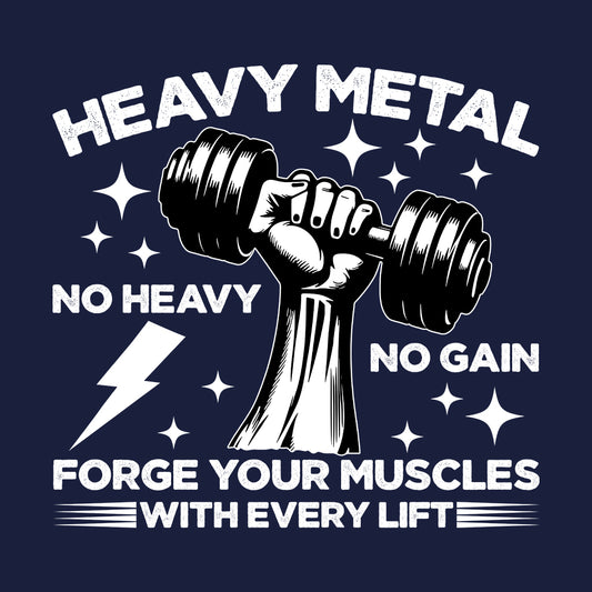 Heavy Metal Dumbbell Workout Motivational Gym | PRODUCT CODE: HYVDMBLMETAG