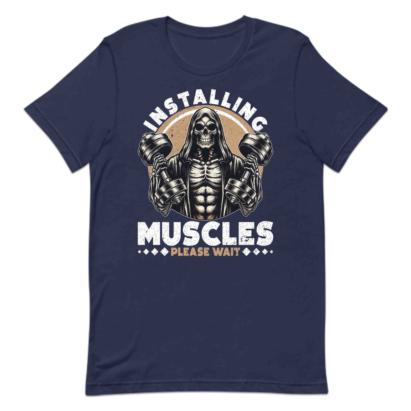 Installing Muscles Please Wait Gym Skeleton With Dumbbells | PRODUCT CODE: INSMULPESKND