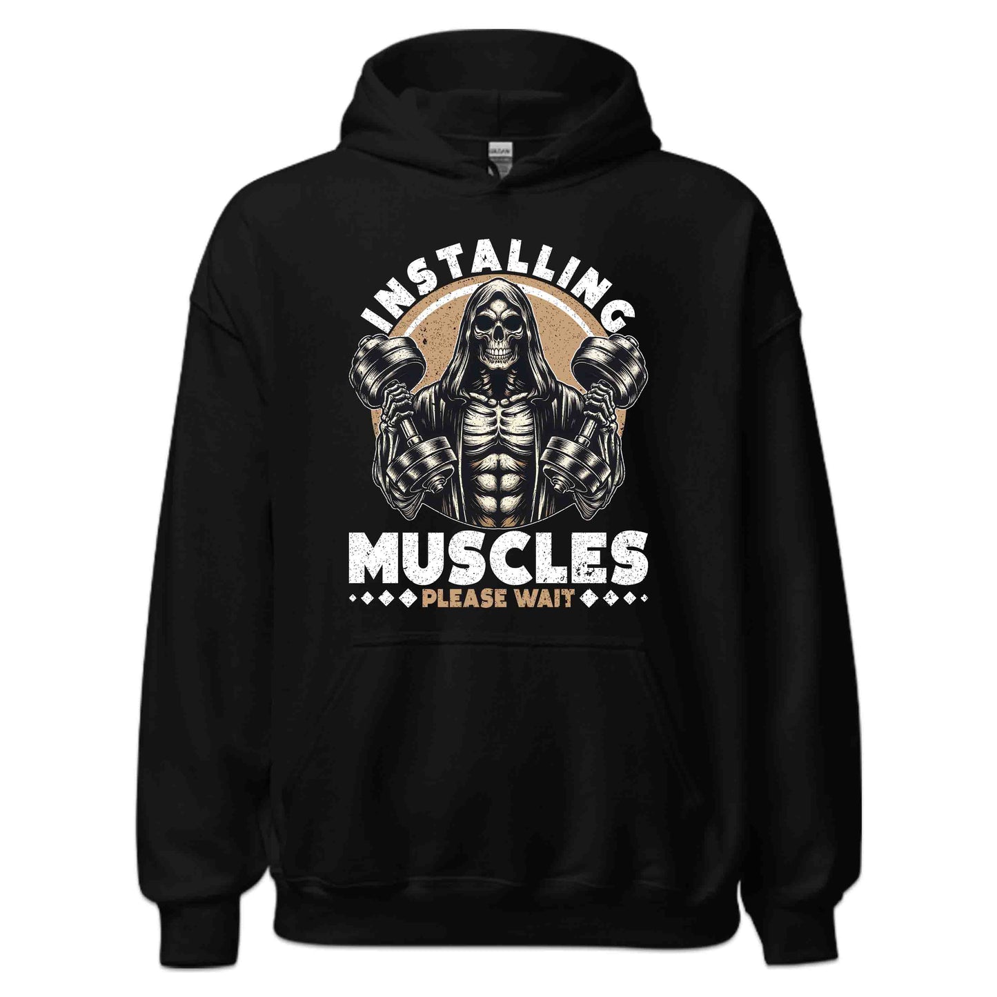 Installing Muscles Please Wait Gym Skeleton With Dumbbells | PRODUCT CODE: INSMULPESKND