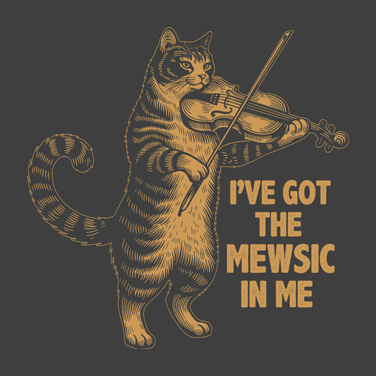 I've Got The Mewsic In Me Cat Playing Violin | PRODUCT CODE: IVGTHMSWC