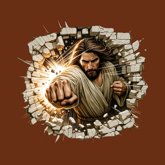 Jesus Breaking Through Wall 3D Realistic Jesus Punch | PRODUCT CODE: JBRKNGTHRWLD