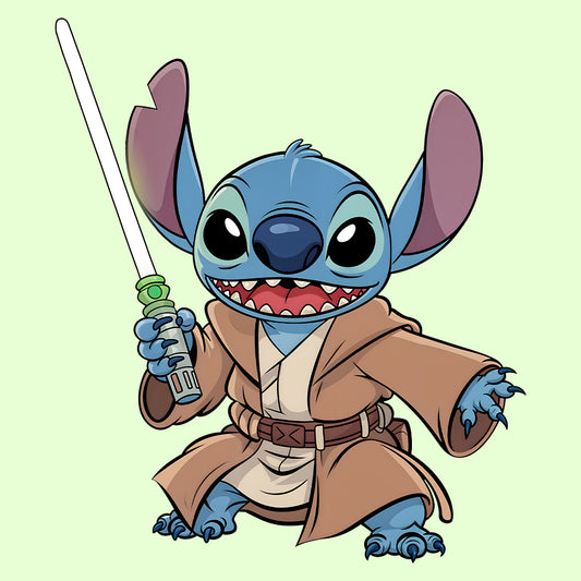 Jedi Stitch T-Shirt | Star Wars x Lilo & Stitch Jumper | Sci-Fi Disney Galactic Mashup Hoodie | PRODUCT CODE: JDUEOASTCHWA