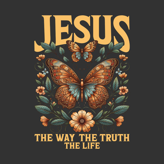 Jesus Butterfly The Way The Truth The Life Christian Floral and Spiritual | PRODUCT CODE: JETHEYRULF