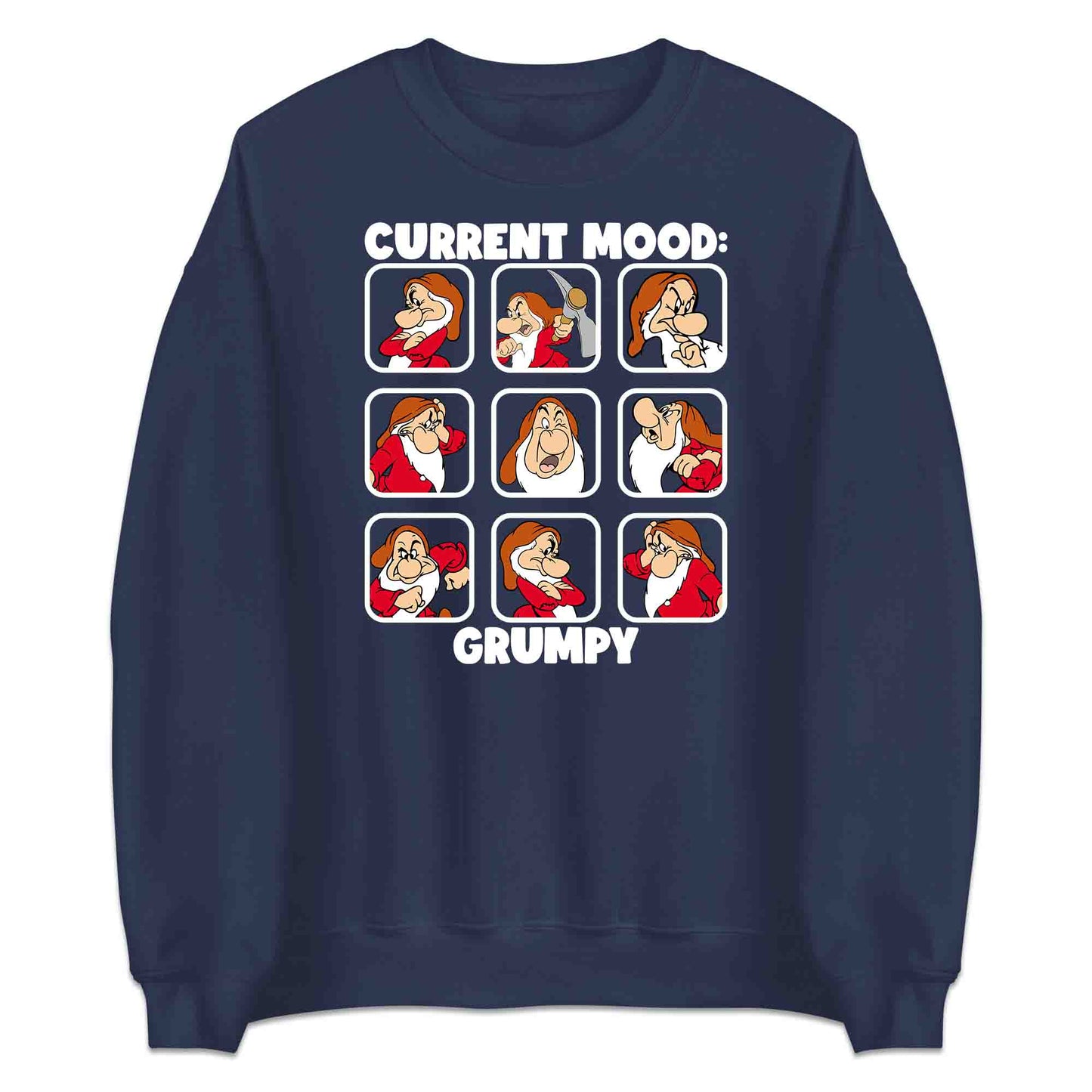 Disney Grumpy Dwarf Mood T-Shirt, Jumper & Hoodie – “Current Mood: Grumpy” Adult Humor Gift for Disney Lovers | PRODUCT CODE: JHSDFBWE