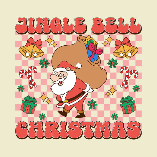 Christmas Jingle Bell Xmas Santa Claus with Bag of Gifts | PRODUCT CODE: JNGLBECHRST
