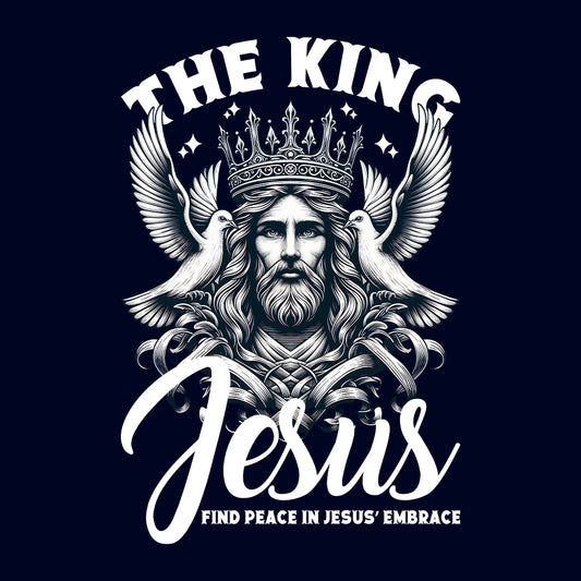 Jesus King Jesus with Crown and Doves Faith-Inspired Christian | PRODUCT CODE: JSKNGCRWNDV