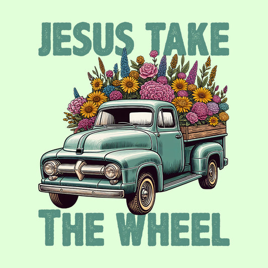 Jesus Take The Wheel Christian Floral | PRODUCT CODE: JSUTKHELCR