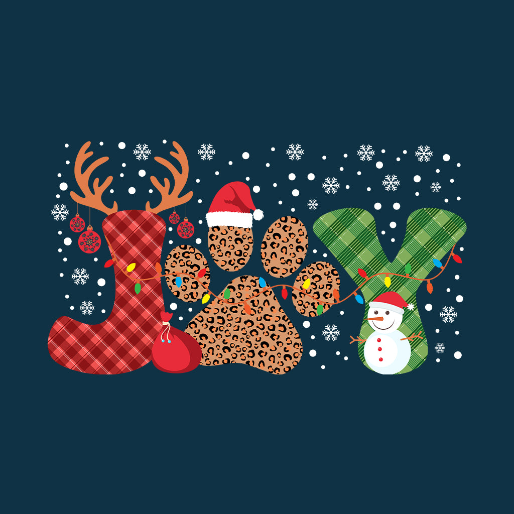 Joy Christmas Paw Print Holiday Pet Lover Xmas | PRODUCT CODE: JYOCHRPWATM