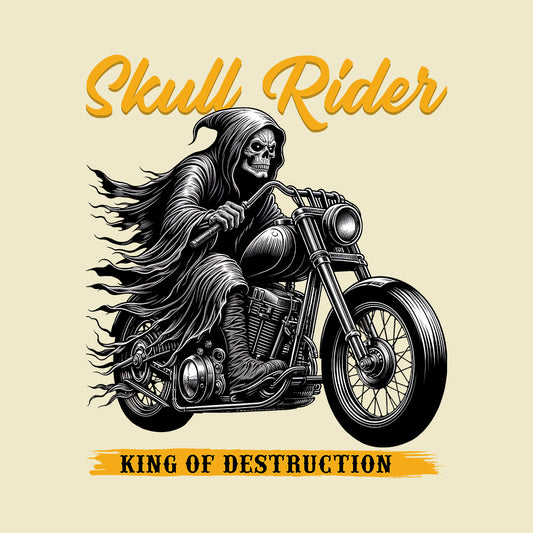 King of Destruction Biker Gothic Skull Rider | PRODUCT CODE: KGNDTRBQOAHW
