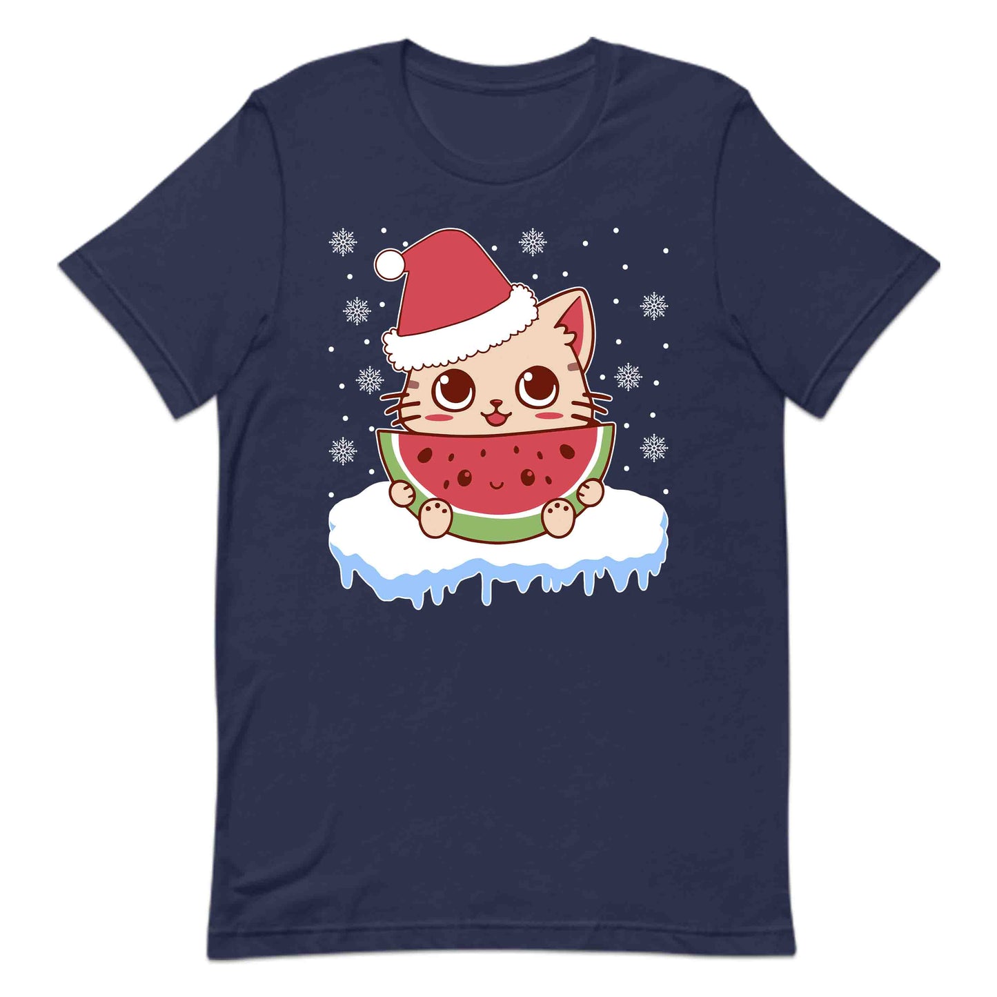 Christmas Kitten Eating Watermelon Cute Cat Xmas | PRODUCT CODE: KTNEWRMLCAS