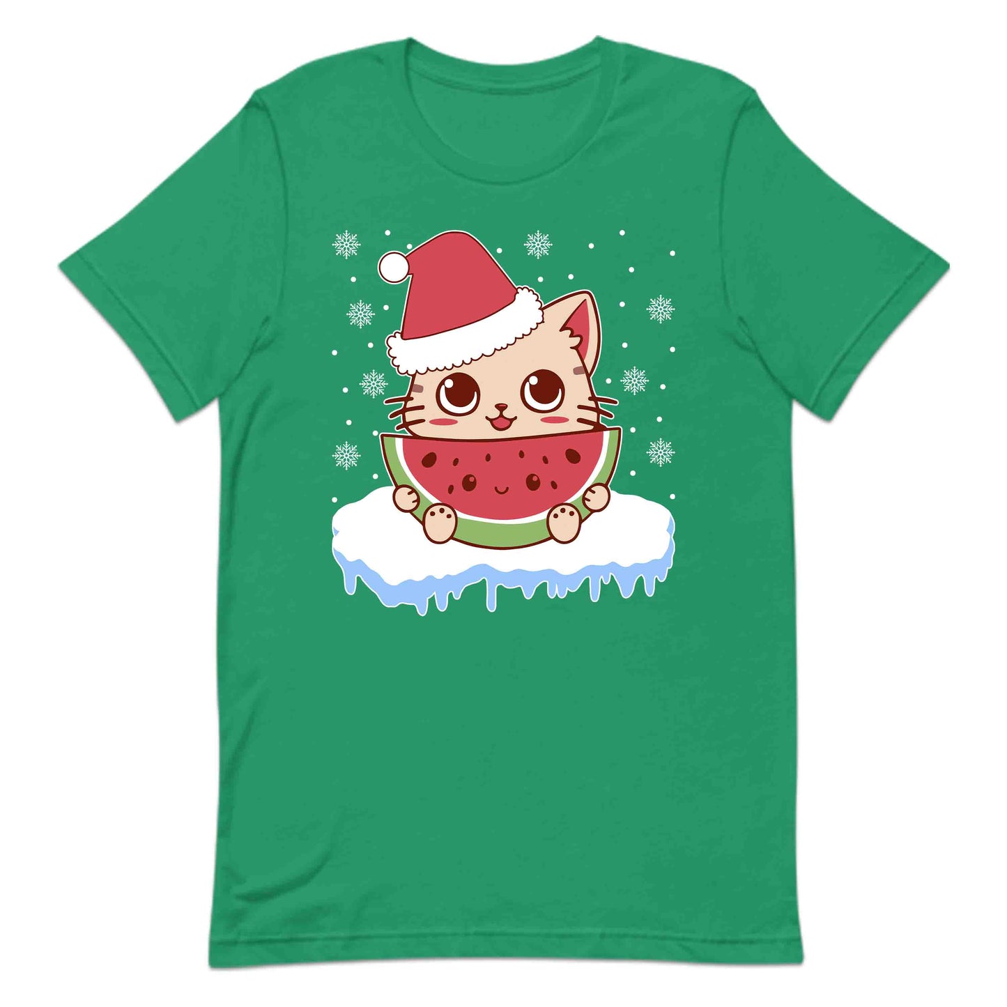 Christmas Kitten Eating Watermelon Cute Cat Xmas | PRODUCT CODE: KTNEWRMLCAS
