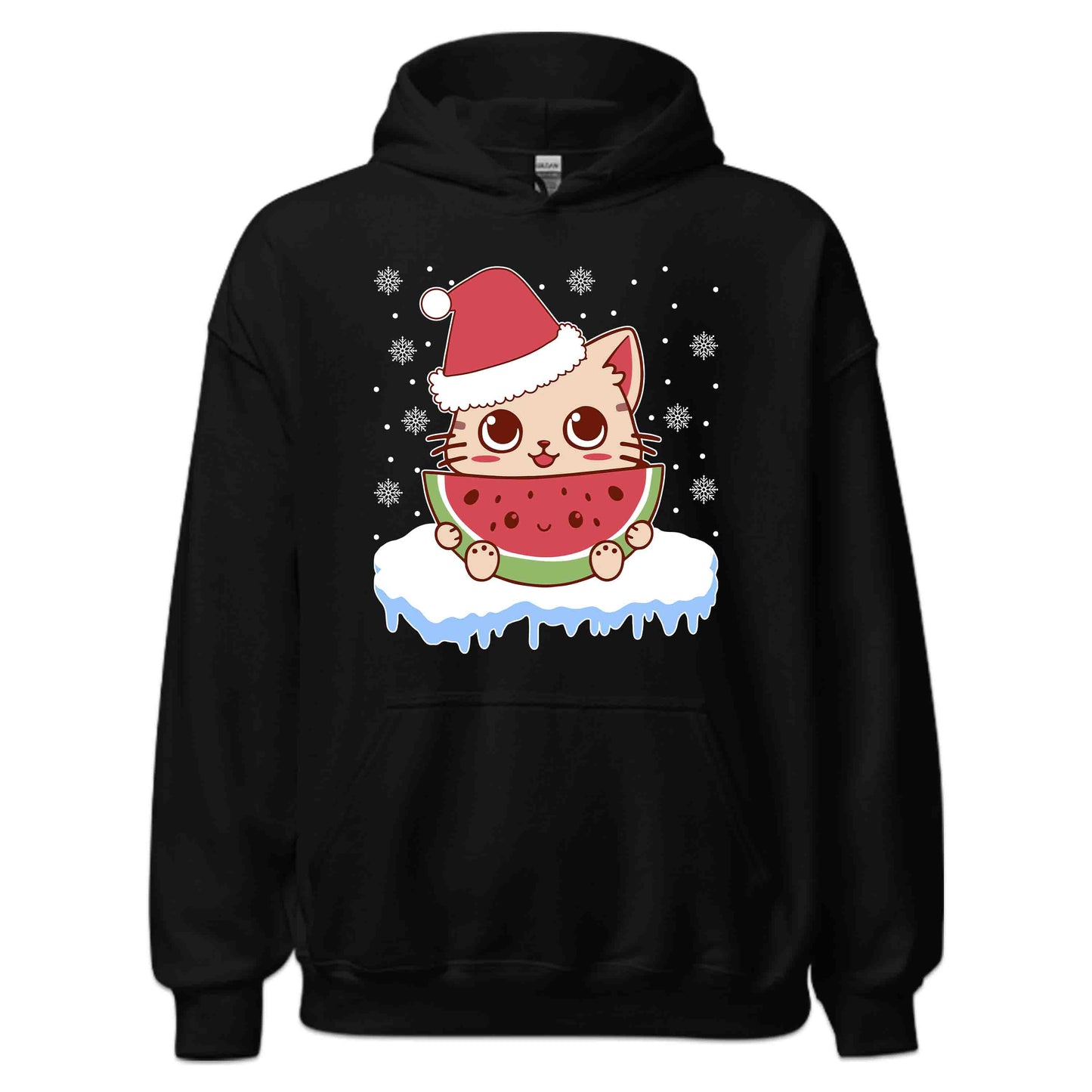Christmas Kitten Eating Watermelon Cute Cat Xmas | PRODUCT CODE: KTNEWRMLCAS