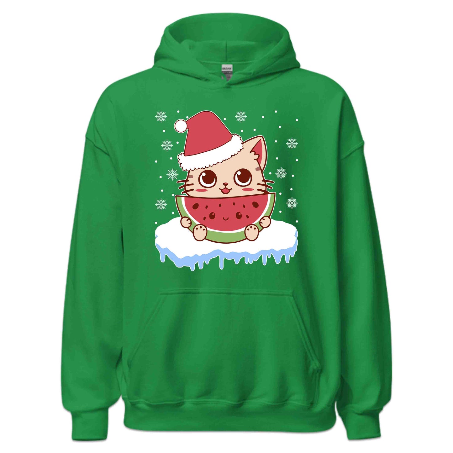 Christmas Kitten Eating Watermelon Cute Cat Xmas | PRODUCT CODE: KTNEWRMLCAS