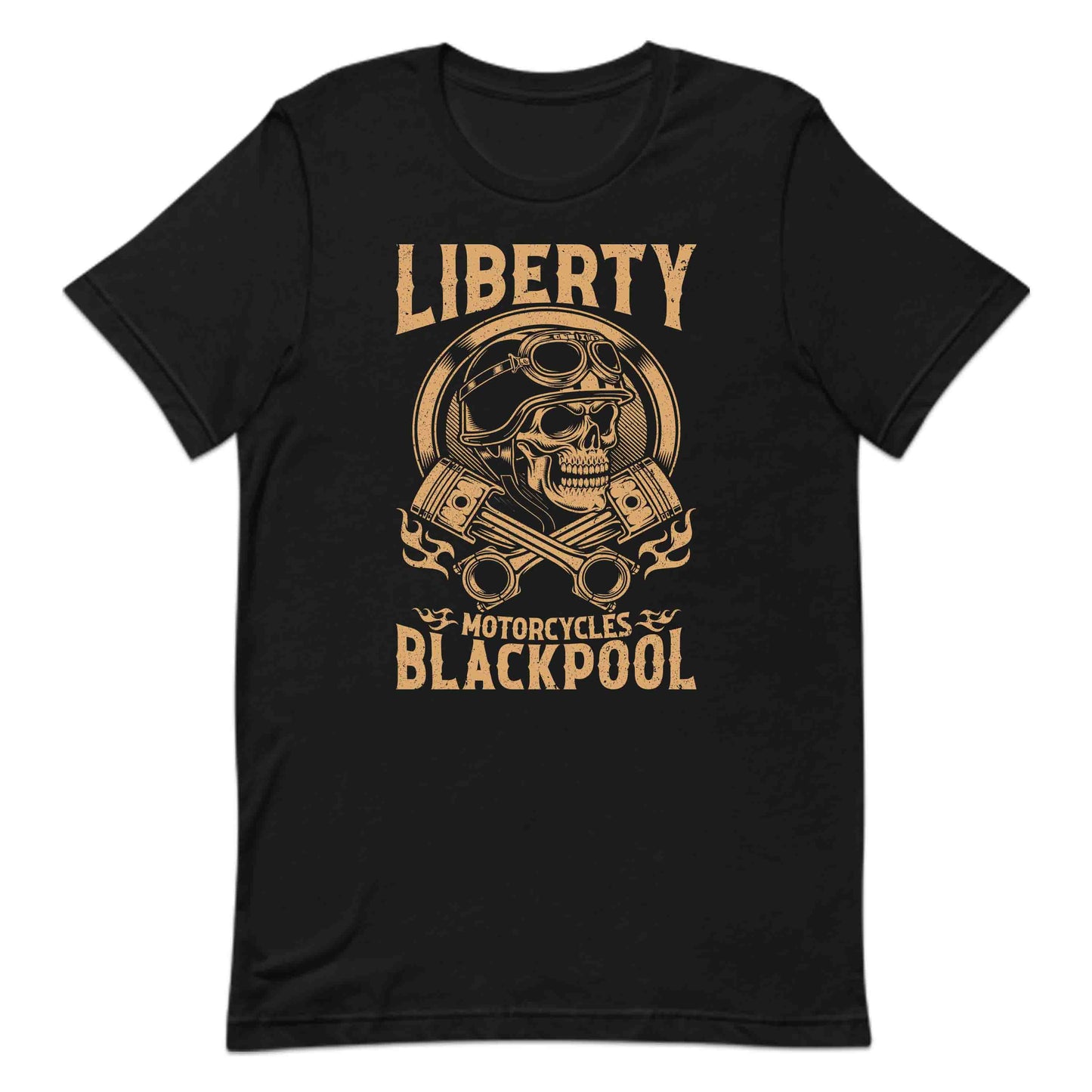 Liberty Motorcycles Blackpool Skull & Pistons Vintage Biker | PRODUCT CODE: LBRTANDAPOEK
