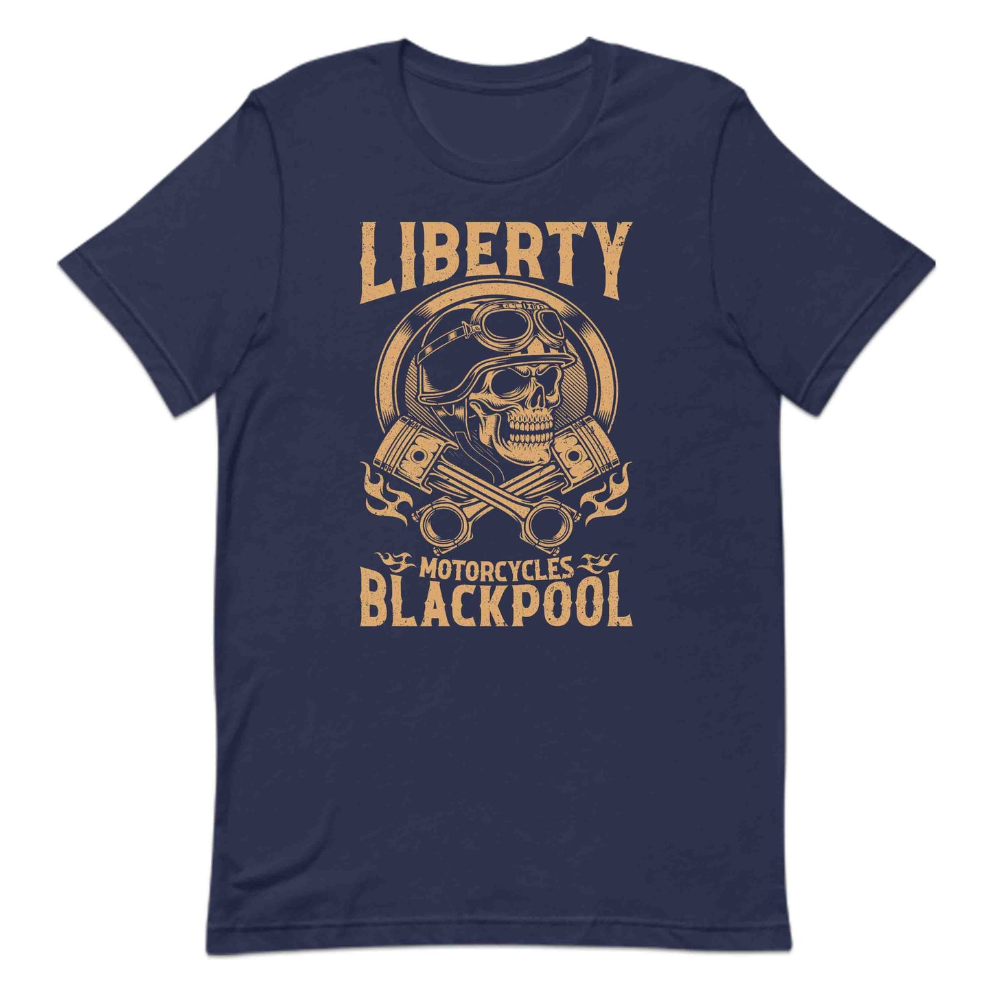 Liberty Motorcycles Blackpool Skull & Pistons Vintage Biker | PRODUCT CODE: LBRTANDAPOEK