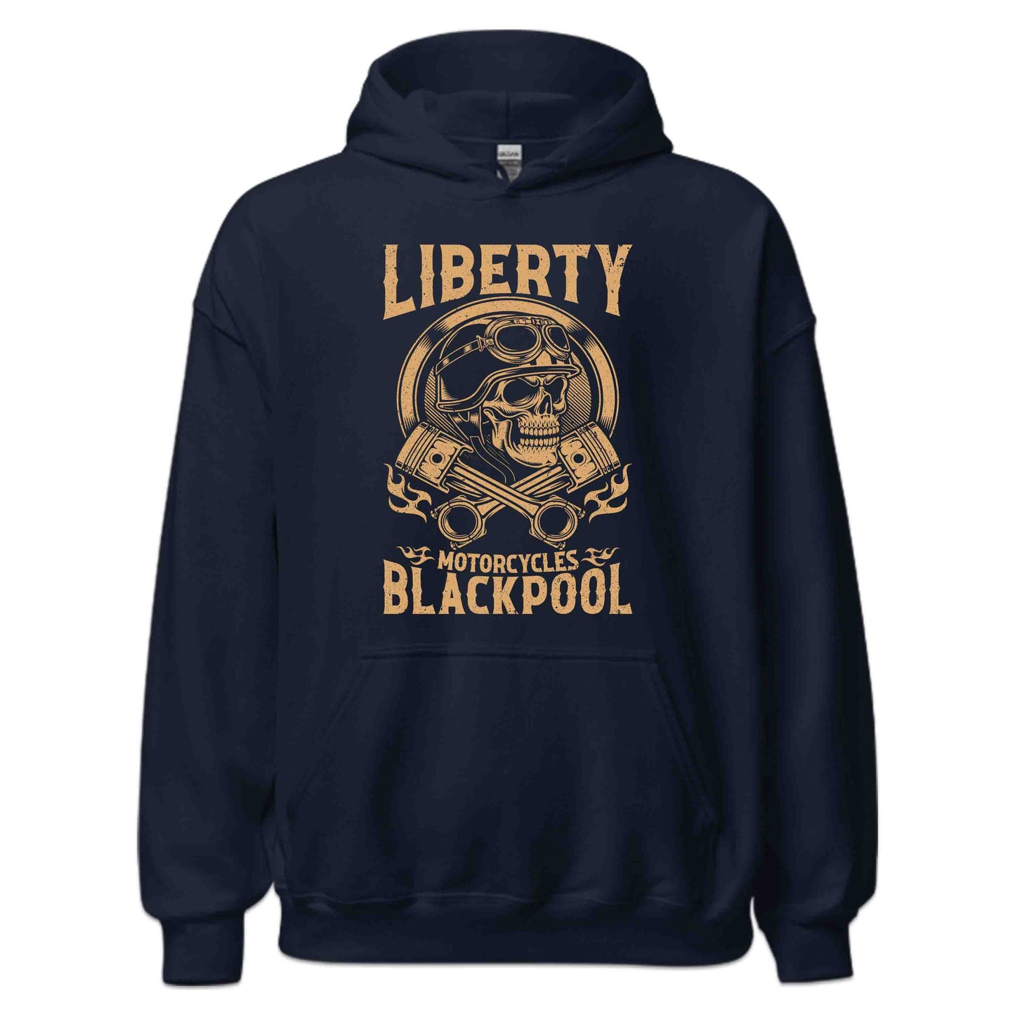 Liberty Motorcycles Blackpool Skull & Pistons Vintage Biker | PRODUCT CODE: LBRTANDAPOEK