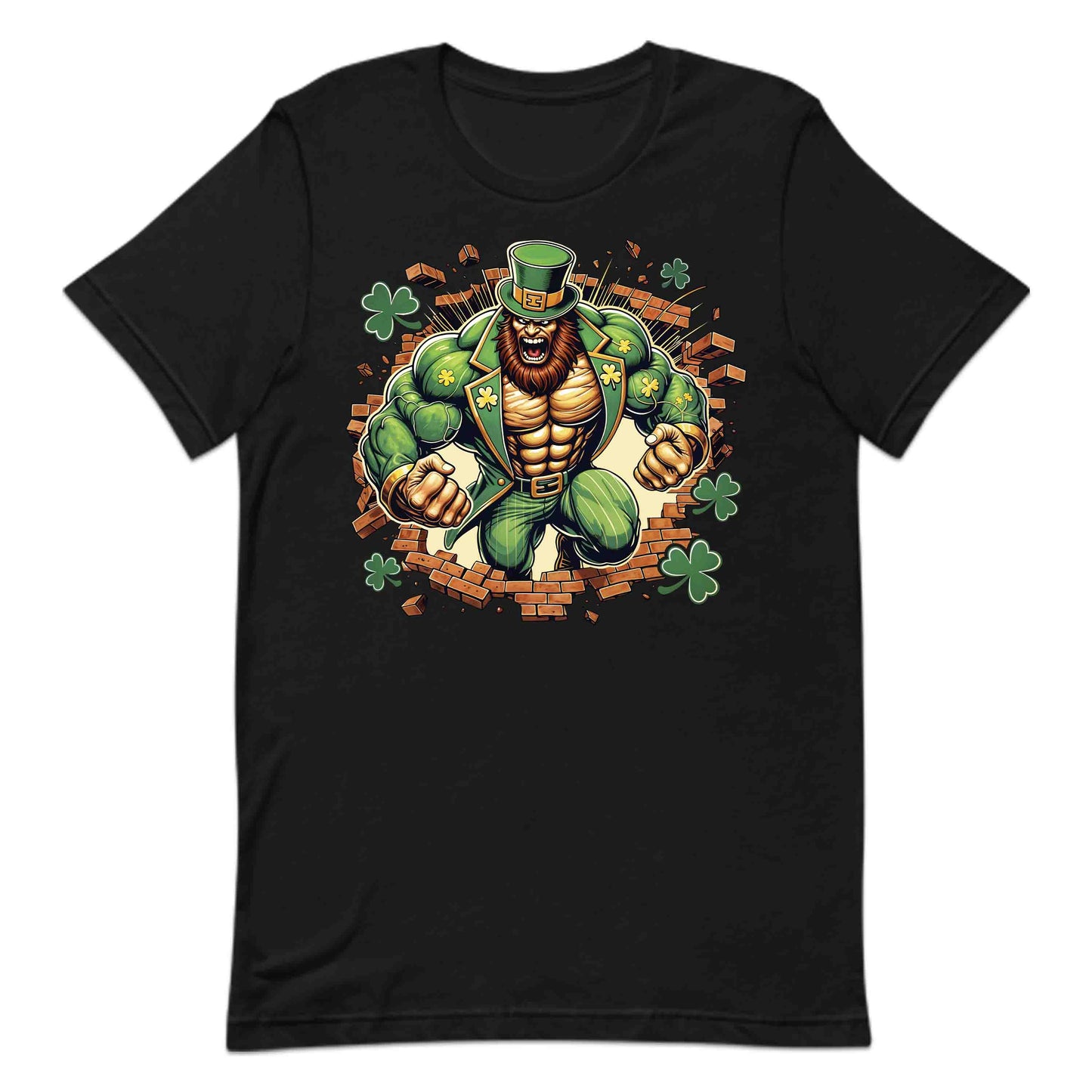 Leprechaun Breaking Through Wall 3D Realistic Badass St. Patrick’s Day | PRODUCT CODE: LEPRCHBKNGWLA