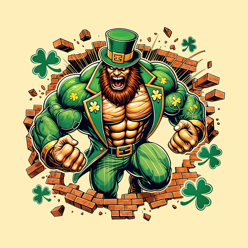 Leprechaun Breaking Through Wall 3D Realistic Badass St. Patrick’s Day | PRODUCT CODE: LEPRCHBKNGWLA