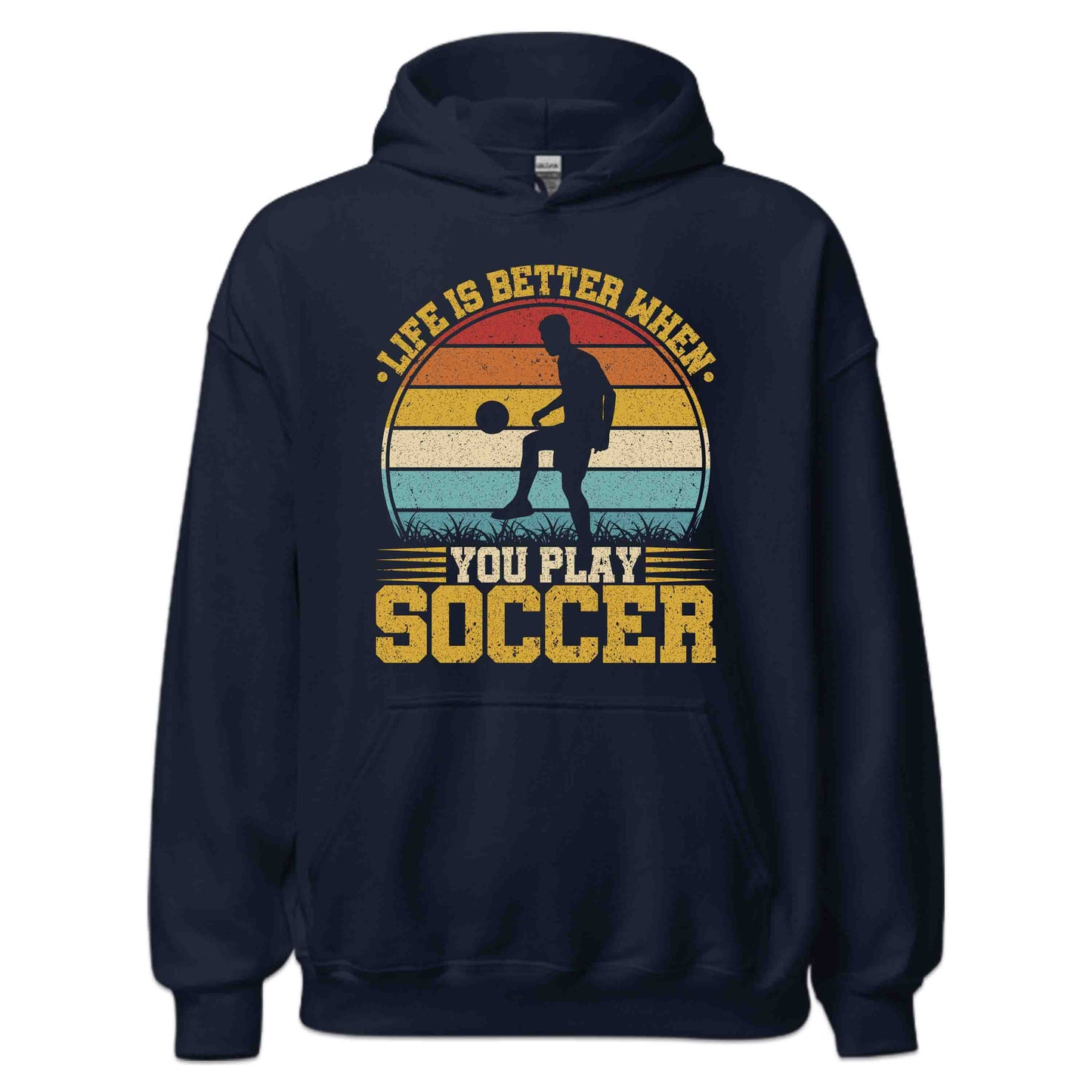 Life is Better When You Play Soccer Retro Football Enthusiasts | PRODUCT CODE: LFESBRTUPLYVN