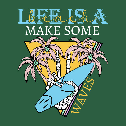 Life is a Beach Make Some Waves Surfing Skeleton | PRODUCT CODE: LFSABCHMK