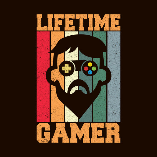 Lifetime Gamer Video Game Lovers Vintage Gaming | PRODUCT CODE: LFTMREGVDOSN