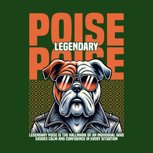 Legendary Poise Bulldog Retro Dog with Sunglasses | PRODUCT CODE: LGNPSOIBLGDE