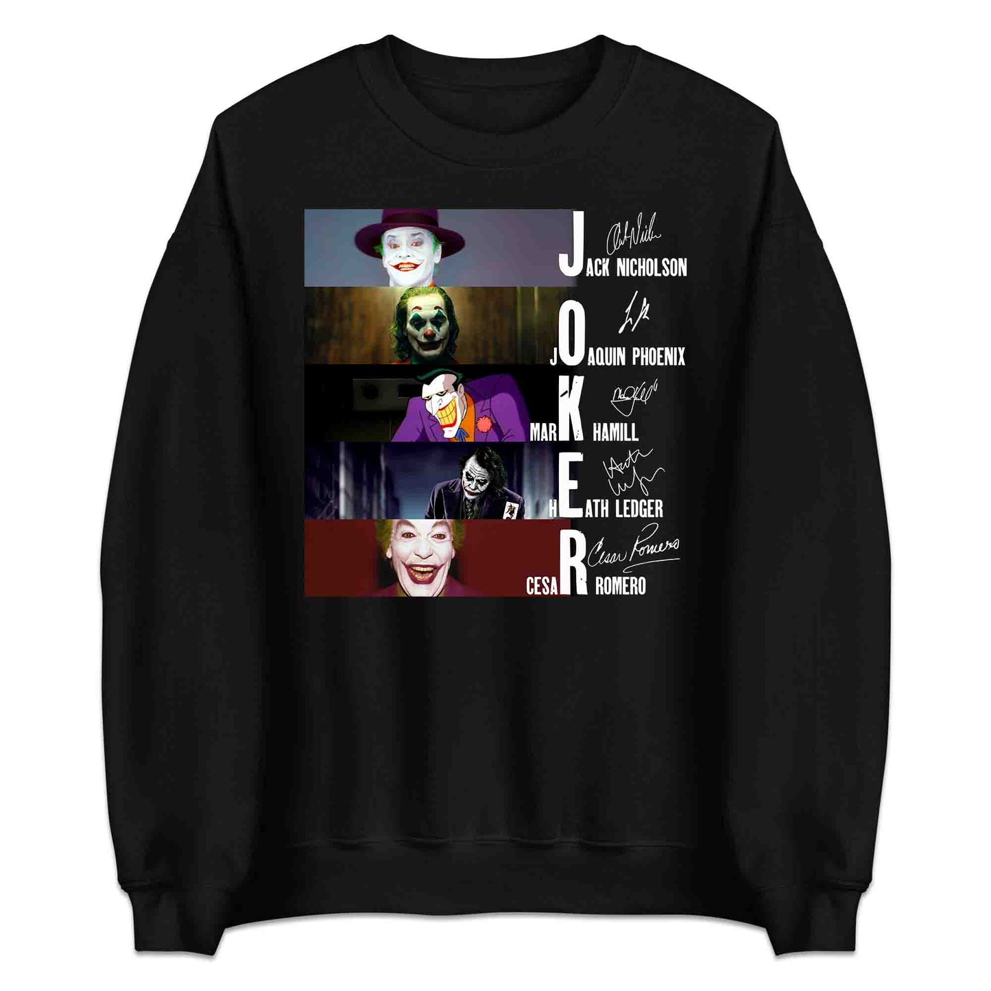 Legendary Jokers Evolution T-Shirt, Nicholson, Ledger, Phoenix & Hamill Tribute Hoodie – DC Villains Apparel | PRODUCT CODE: LGSBXCIYU