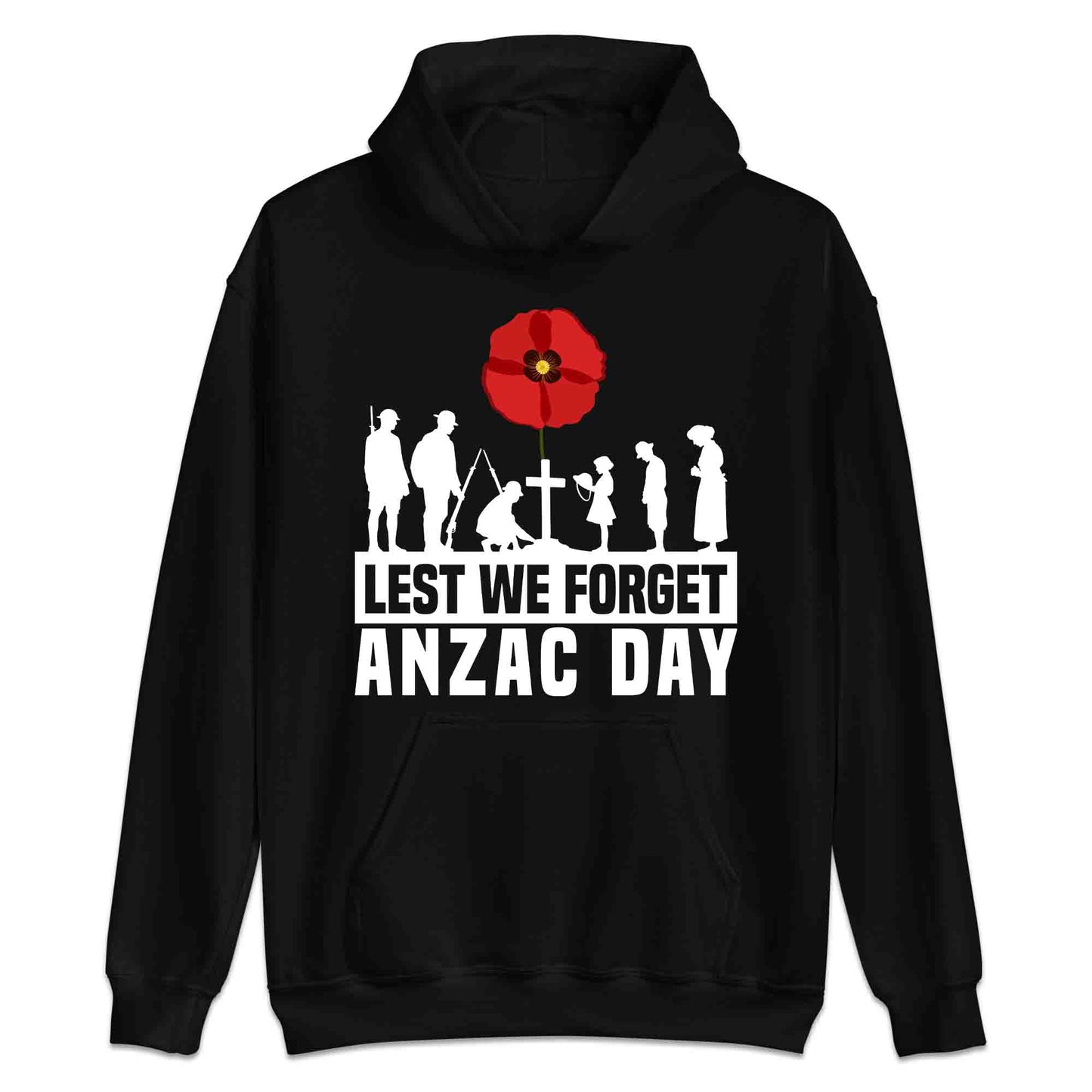 Lest We Forget ANZAC Day T-Shirt, Red Poppy Memorial Jumper & Veterans Hoodie – Remembrance Apparel | PRODUCT CODE: LKXZCUYEW