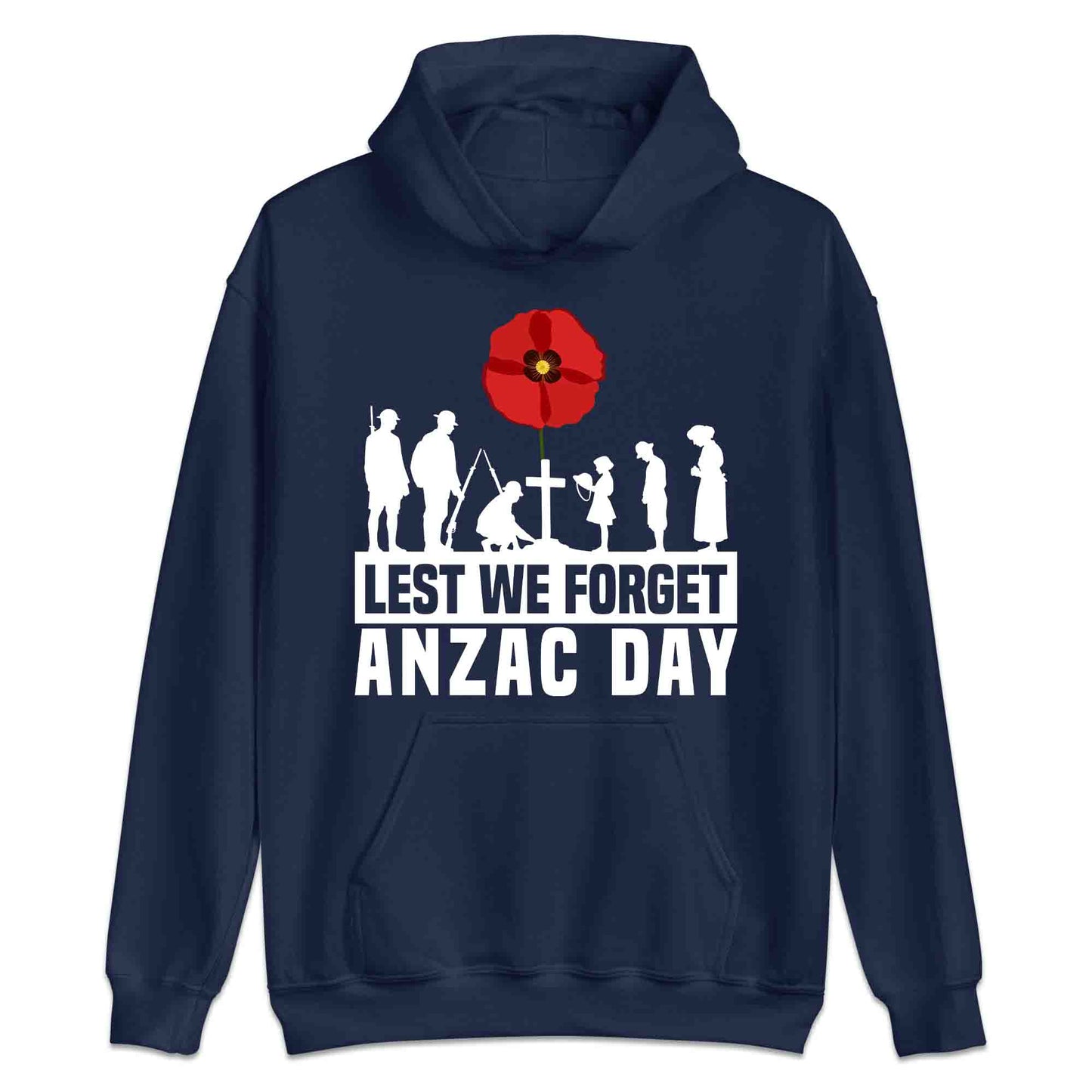 Lest We Forget ANZAC Day T-Shirt, Red Poppy Memorial Jumper & Veterans Hoodie – Remembrance Apparel | PRODUCT CODE: LKXZCUYEW