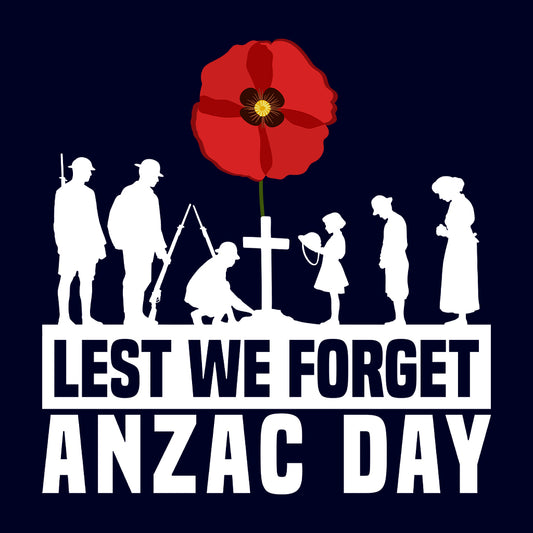 Lest We Forget ANZAC Day Kids T-Shirt, Red Poppy Memorial Jumper & Veterans Hoodie – Remembrance Apparel | PRODUCT CODE: LKXZCUYEW