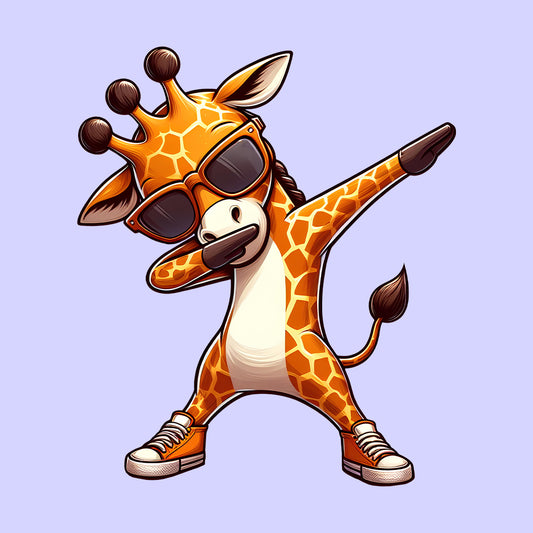Giraffe Dabbing Safari Dance Fun Wildlife Animal | PRODUCT CODE: LMAGRFDAN