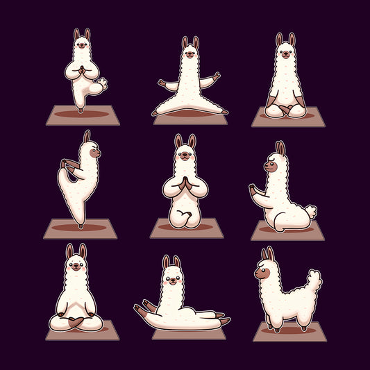 Llama Yoga Pose Funny Animal Yoga Enthusiast | PRODUCT CODE: LMATGOPSEANM